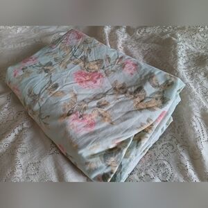 Laura Ashley Blue Pink Floral Duvet Full/queen Cotton